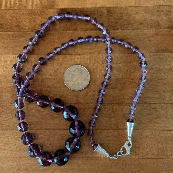 Amethyst Stranded Bead Necklace - Picture 10 of 10